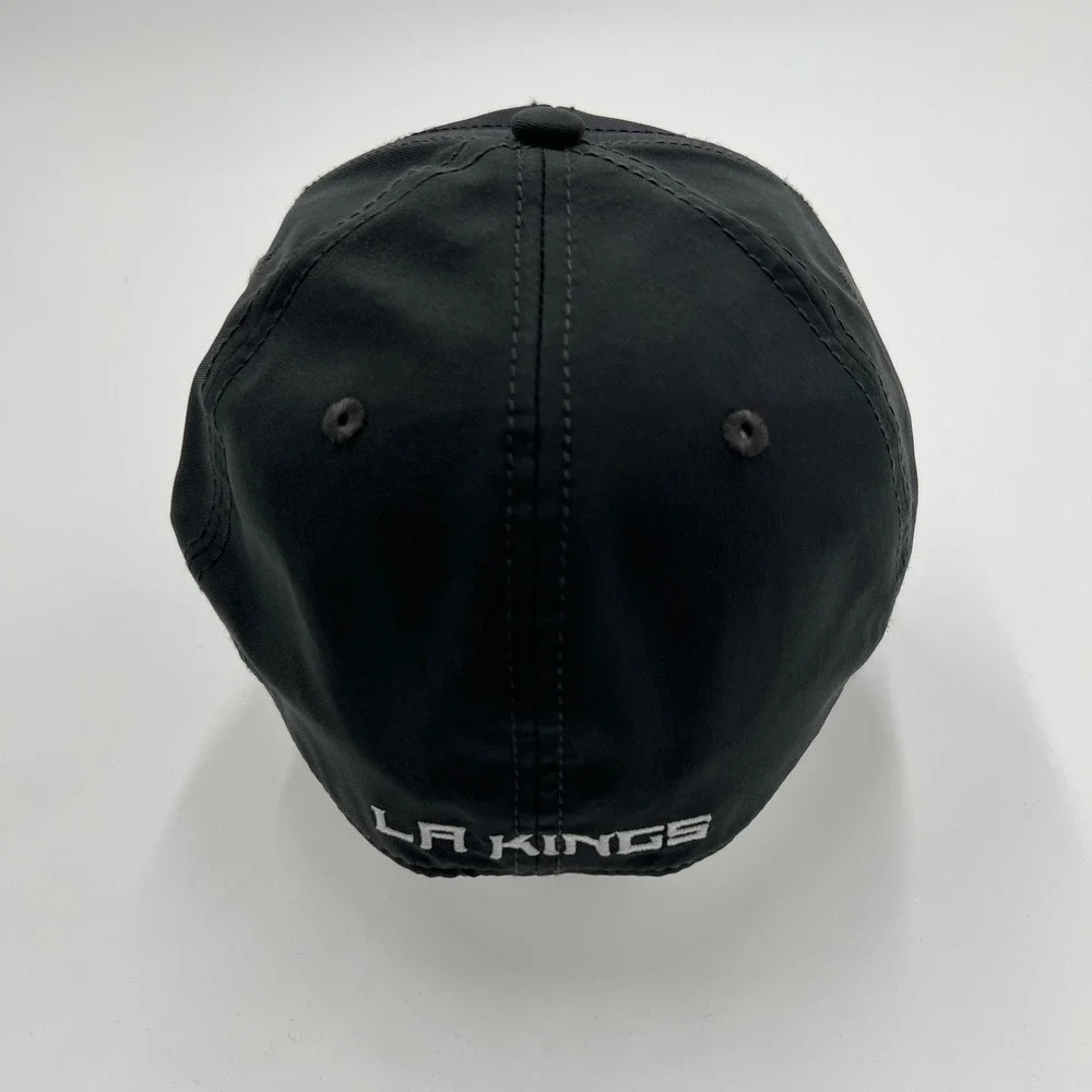 Adidas LA Kings NHL Structured‎ Flex Hat Black Grey SM/MD Baseball Cap